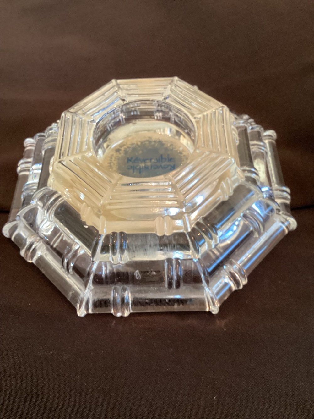 Vintage St. George Crystal 24% Lead Crystal Candleholder Made in USA 1980s-90s